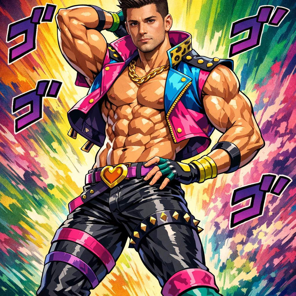 Персонаж JoJo: Стилизация аниме — GPT Image 1.5 промт