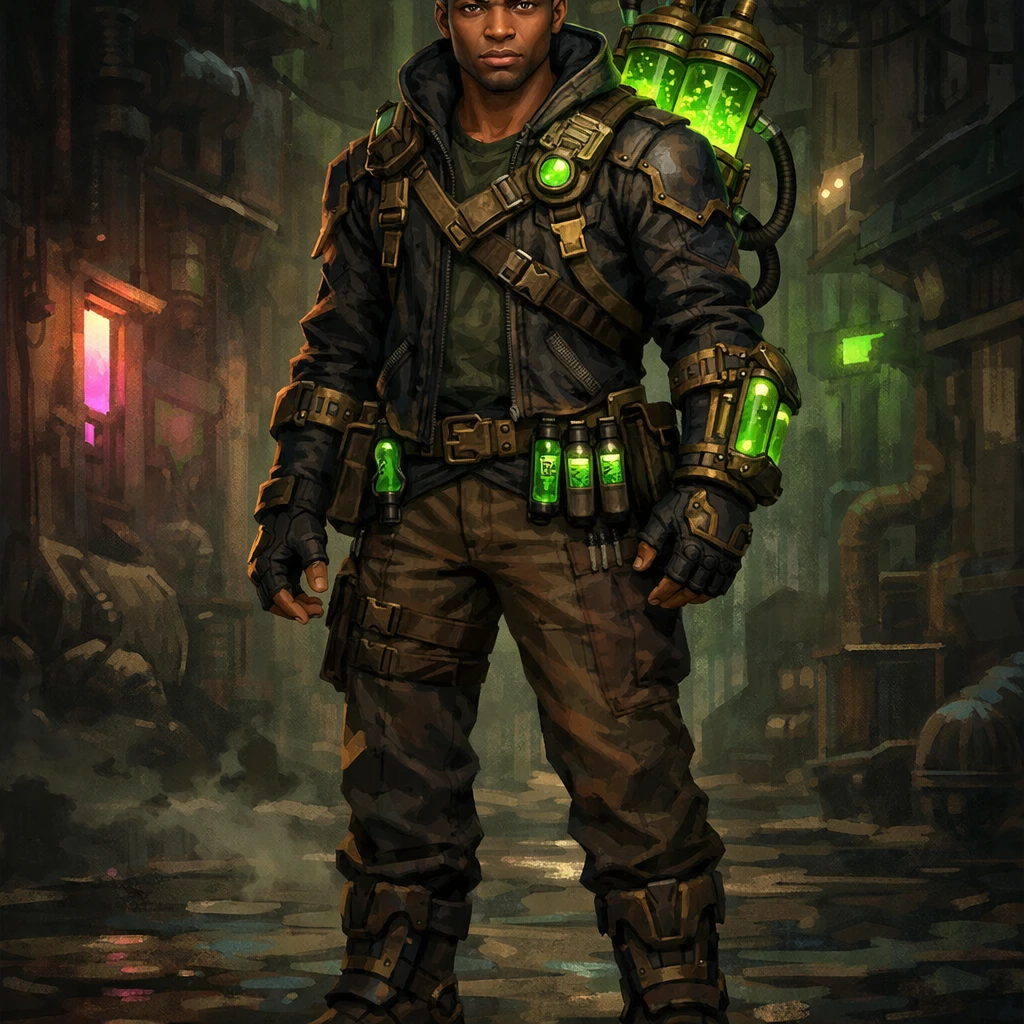 Персонаж мультфильма «Arcane» (Хищник Зауна) — GPT Image 1.5 промт