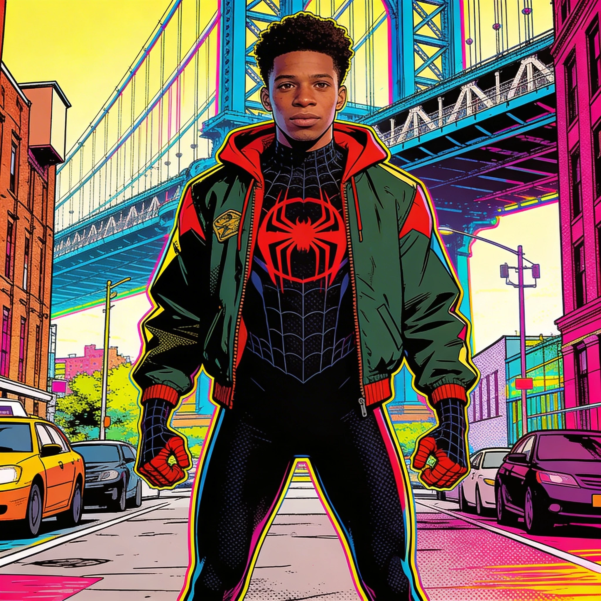 Персонаж мультфильма «Человек-паук: Паутина вселенных» — Seedream 4.5 промт