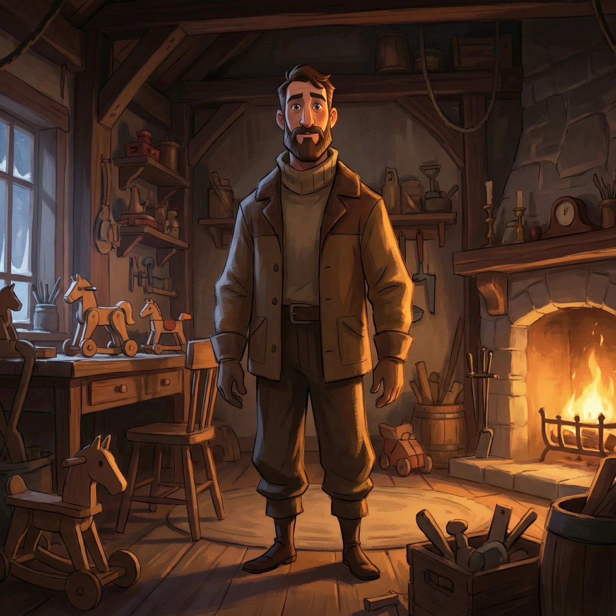 Персонаж мультфильма «Клаус» — Nano Banana Pro промт