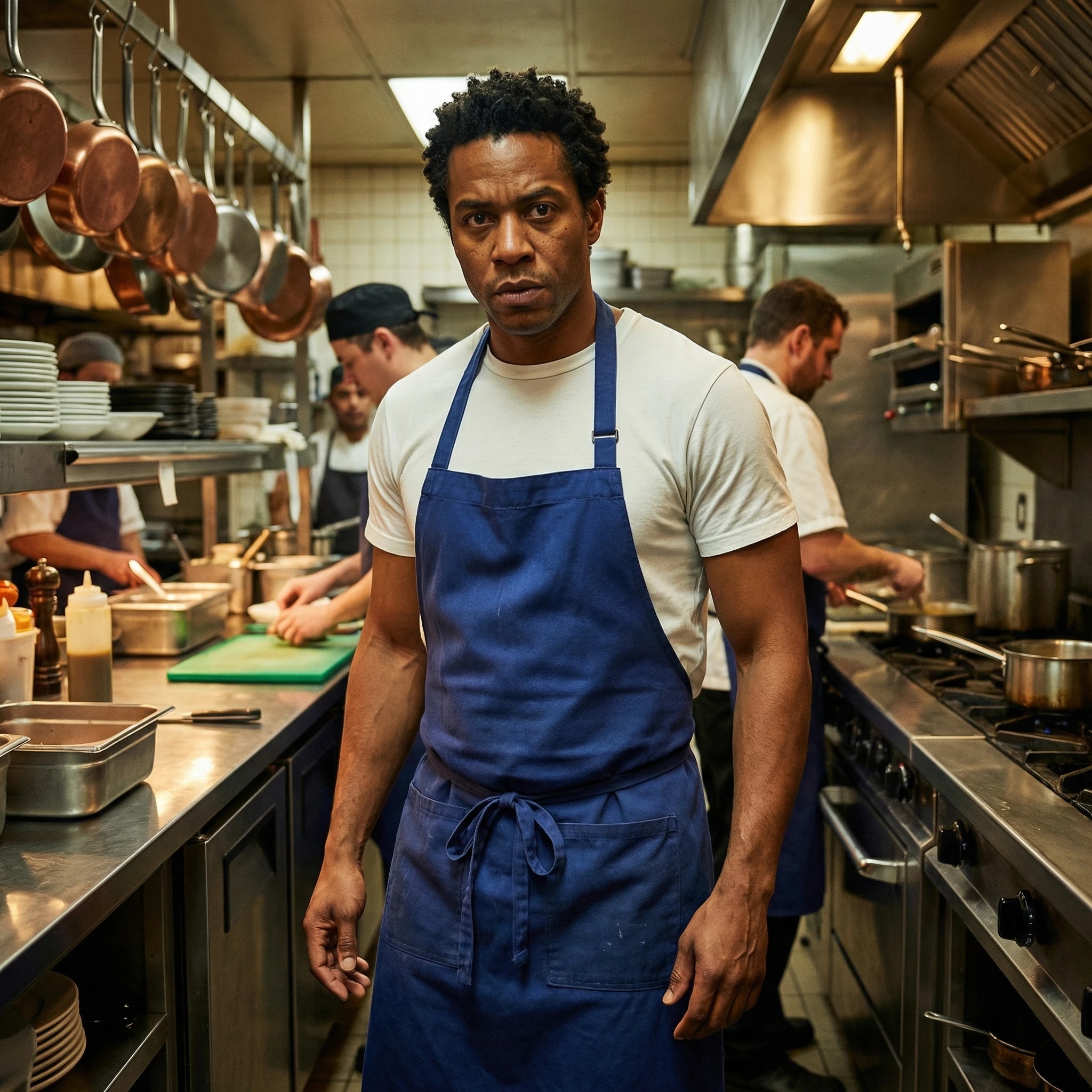 Персонаж сериала «Медведь» на кухне — Nano Banana Pro промт