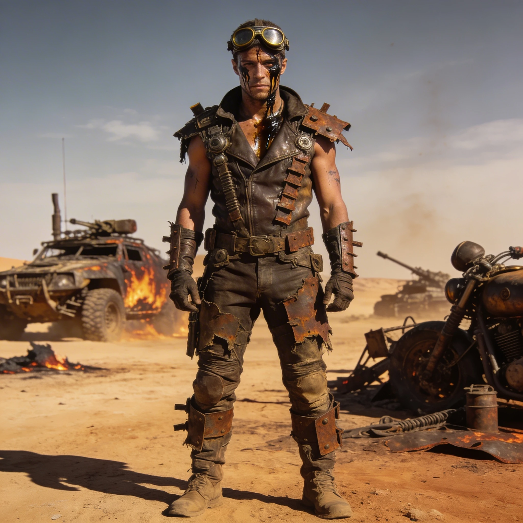 Персонаж в стиле «Безумного Макса» — Seedream 4.5 промт