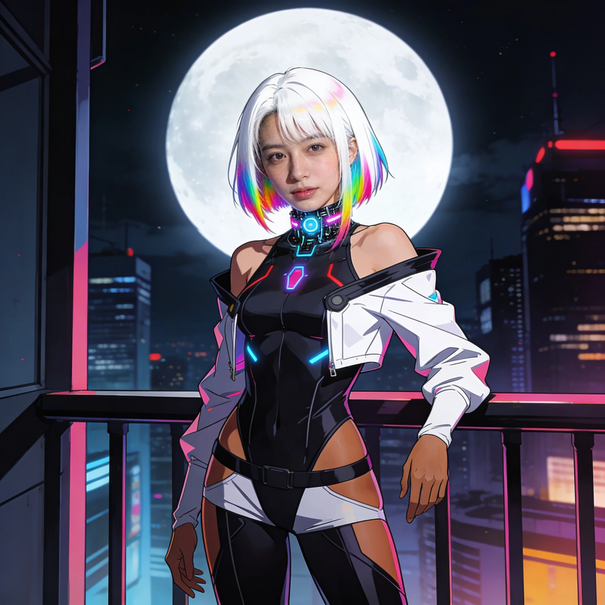 Персонаж в стиле Cyberpunk: Edgerunners (Lucy) — Seedream 4.5 промт