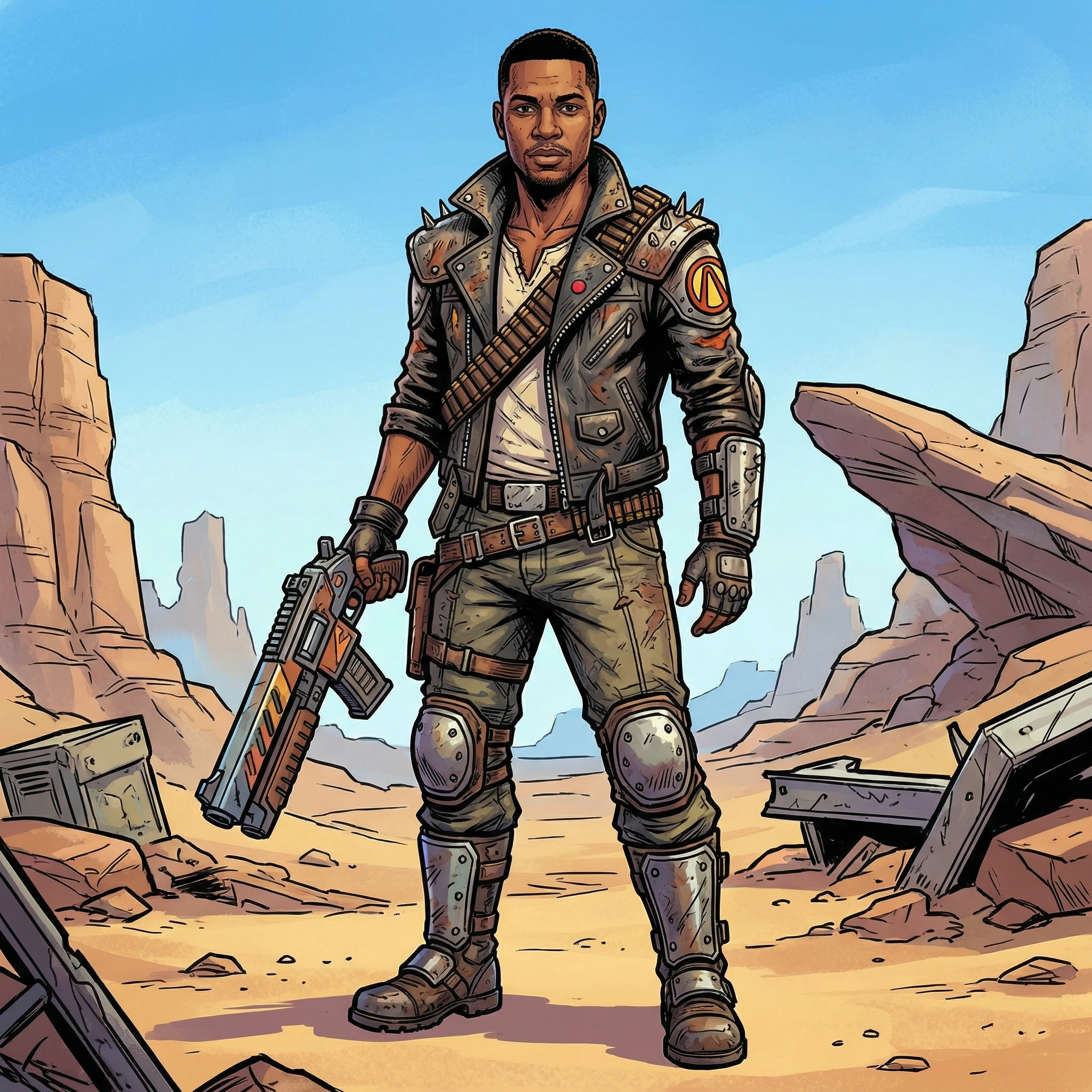 Персонаж в стиле игры «Borderlands» — Nano Banana Pro промт