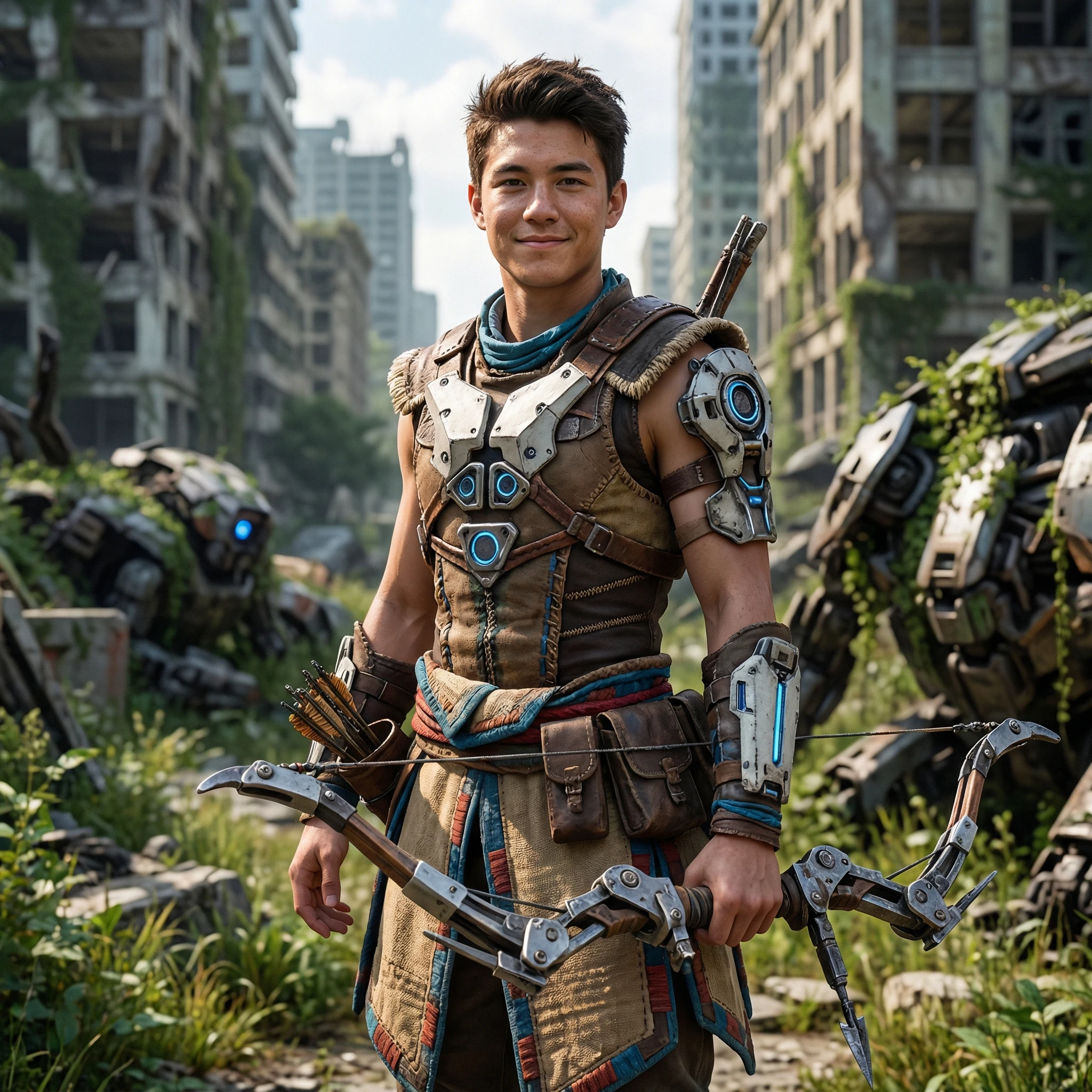 Персонаж в стиле игры Horizon Zero Dawn — Nano Banana Pro промт