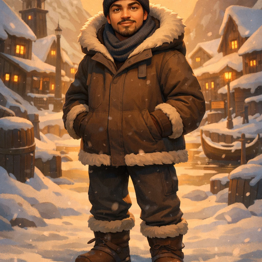 Персонаж в стиле мультфильма «Клаус» — GPT Image 1.5 промт