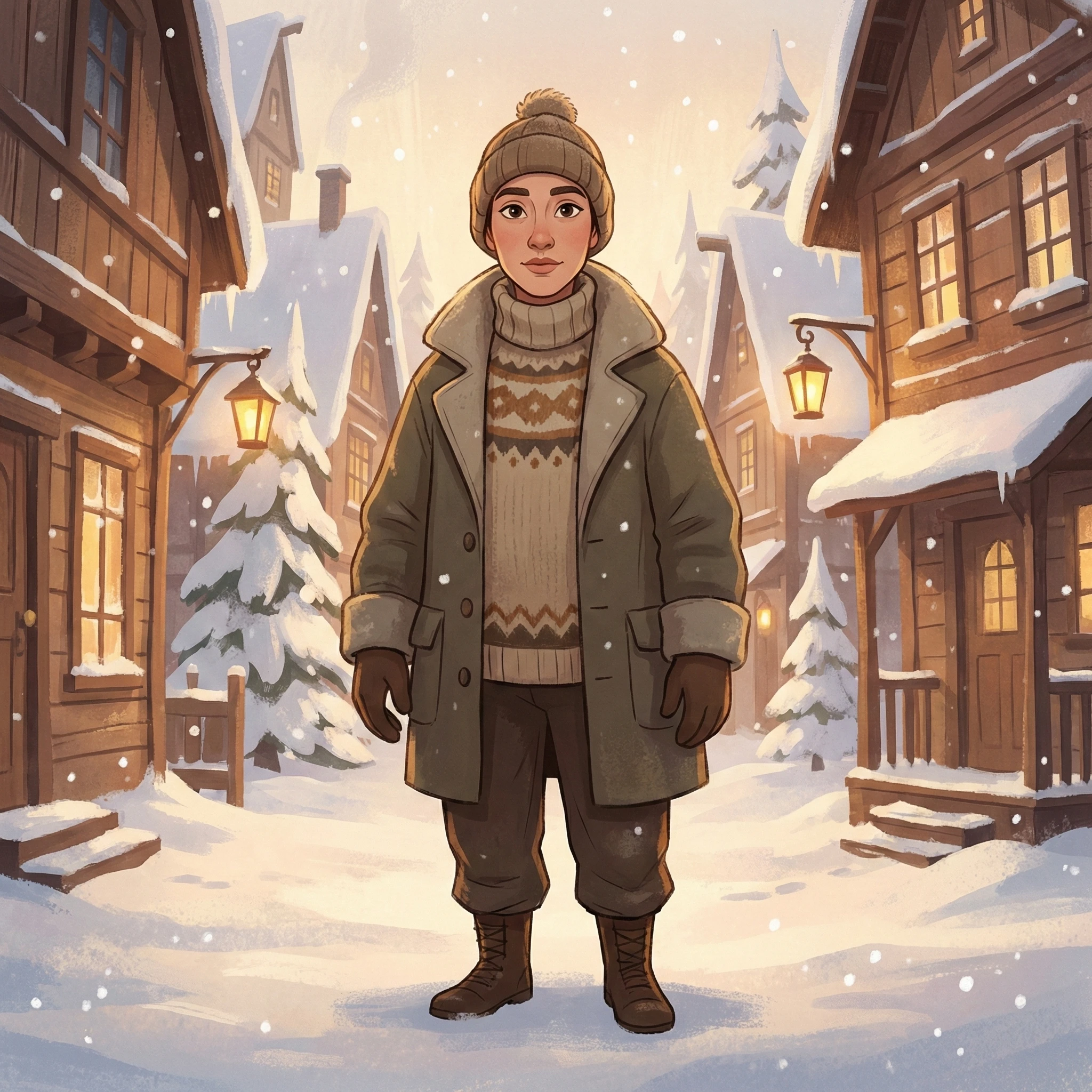 Персонаж в стиле мультфильма 'Клаус' — Nano Banana Pro промт