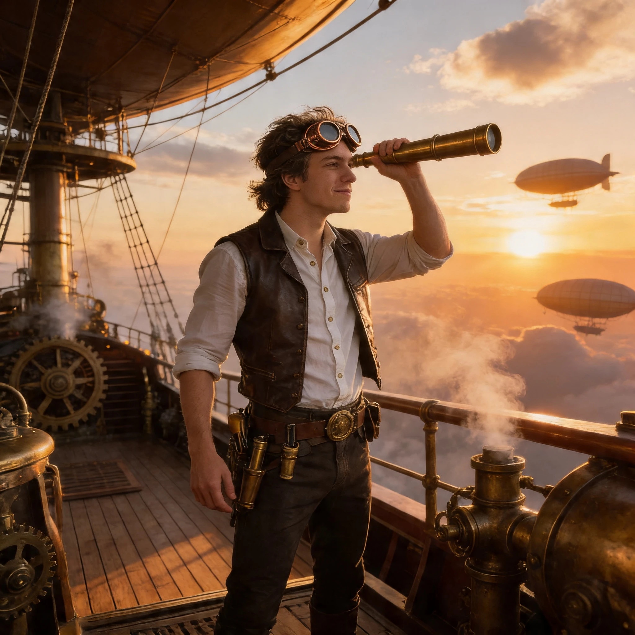 Первый помощник на дирижабле — Seedream 4.5 промт