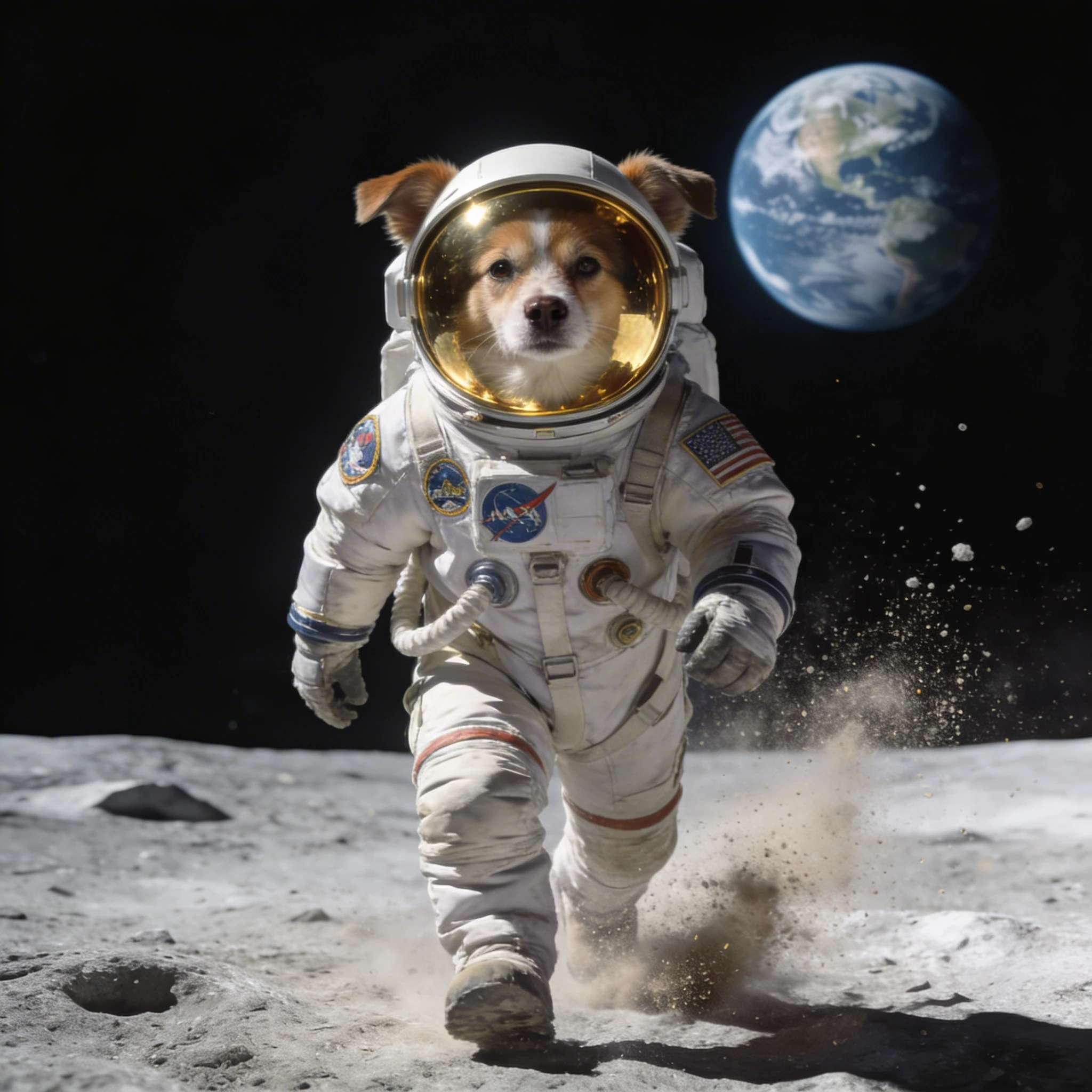 Пес-космонавт на Луне — Seedream 4.5 промт