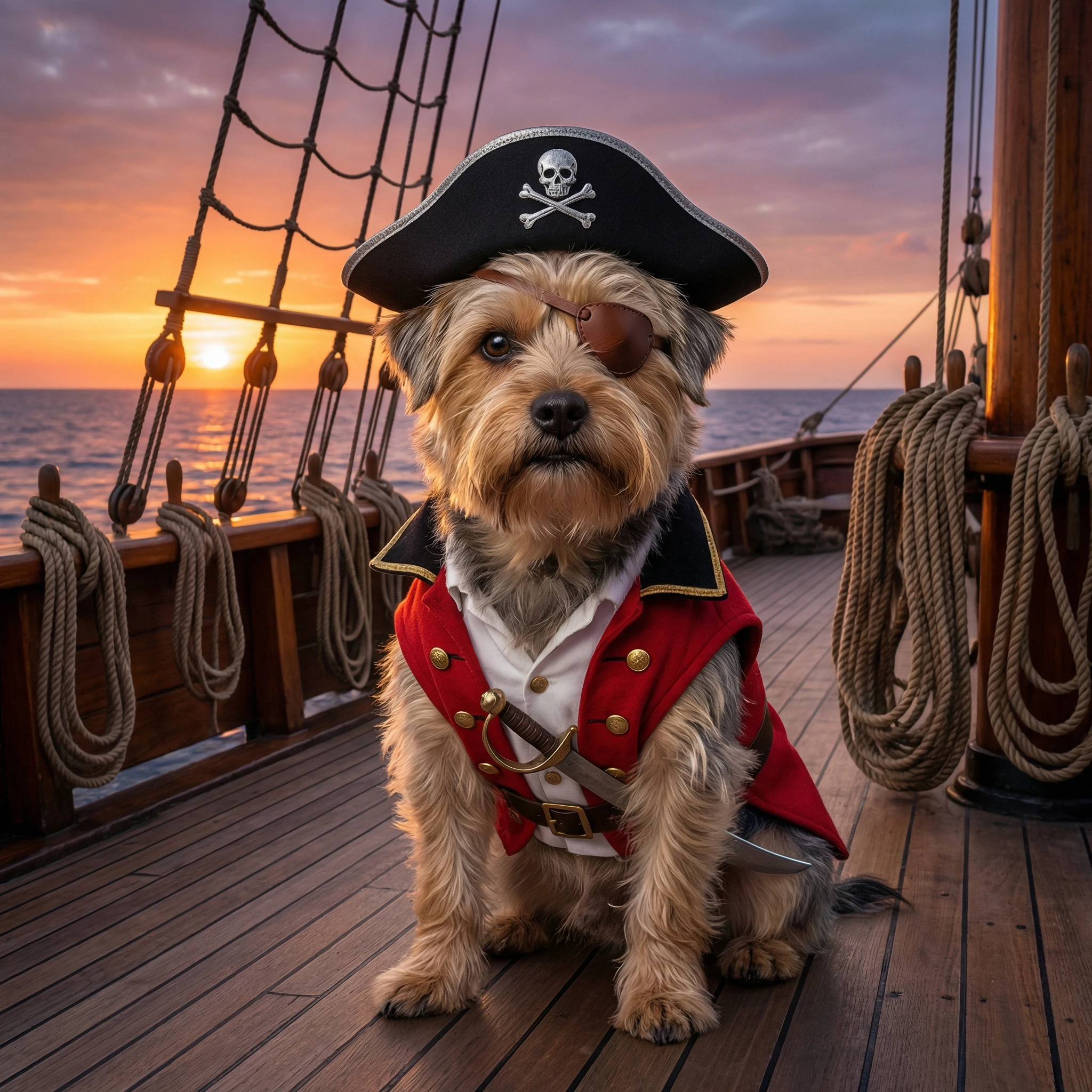 Пиратский попугай-капитан — Nano Banana Pro промт