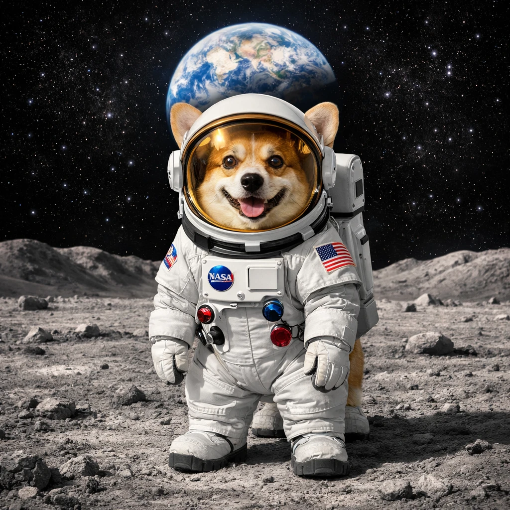 Питомец — астронавт на Луне — GPT Image 1.5 промт