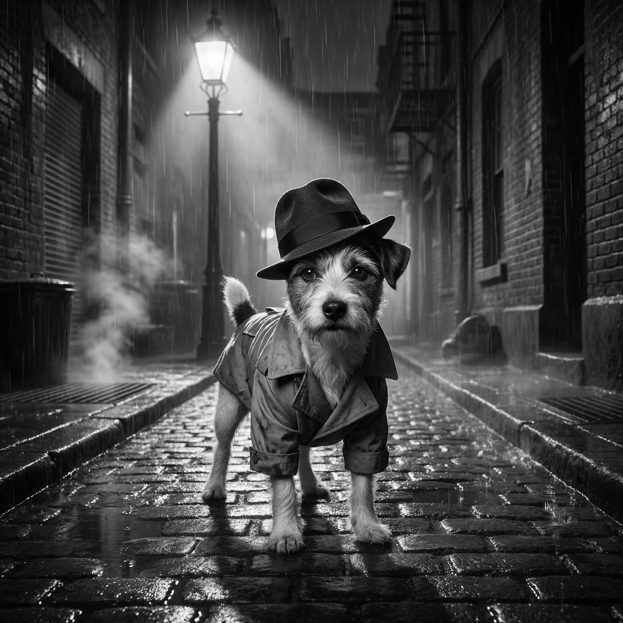 Питомец — Детектив в стиле Нуар — Nano Banana Pro промт