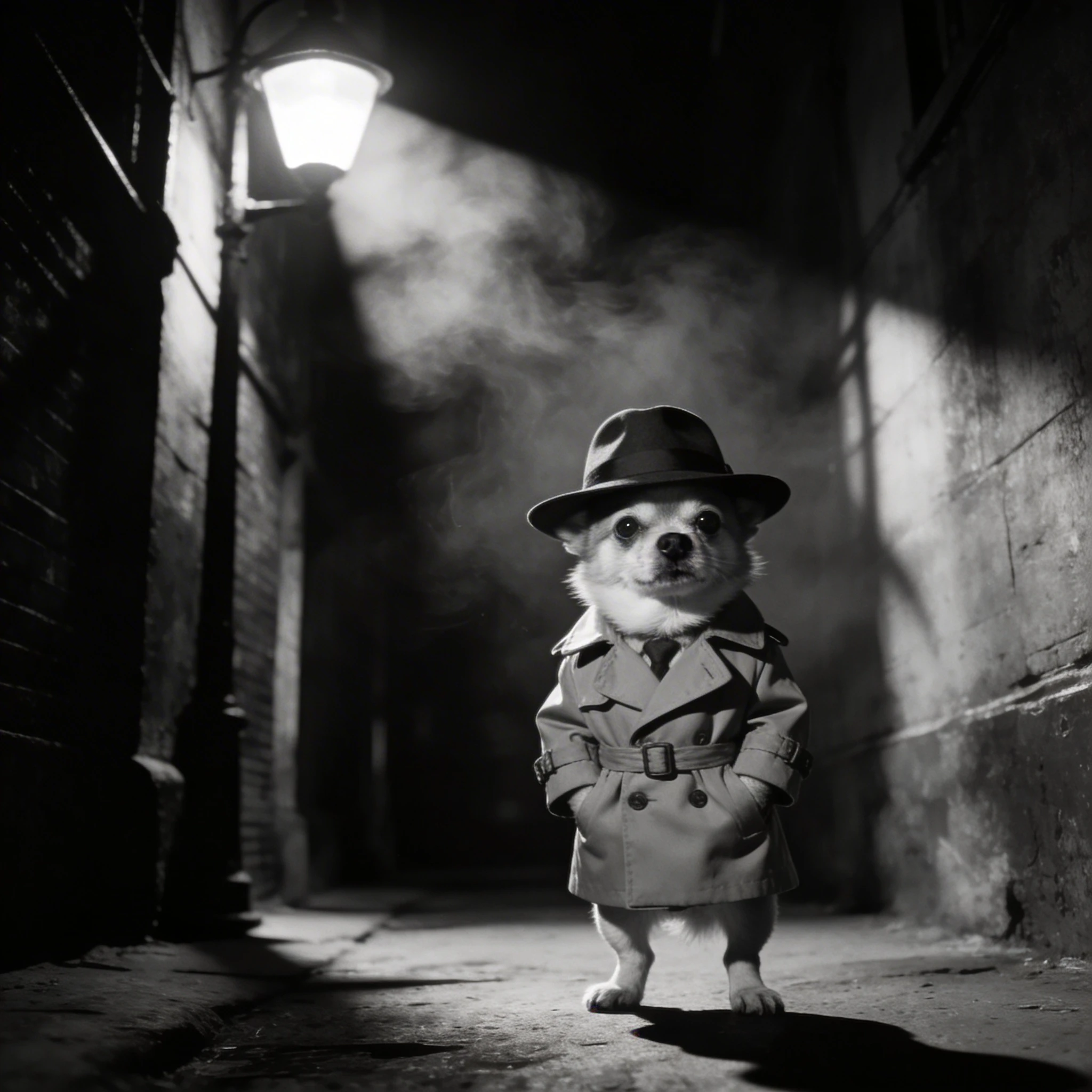 Питомец — Детектив в стиле Нуар — Seedream 4.5 промт