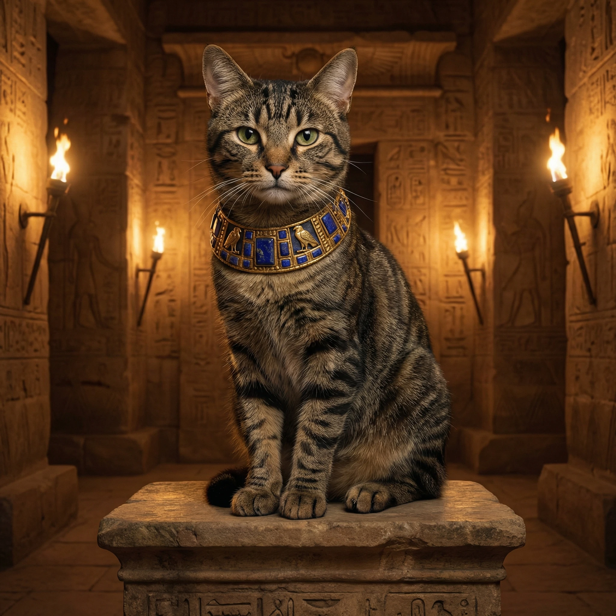 Питомец — Древнеегипетское божество — Nano Banana Pro промт