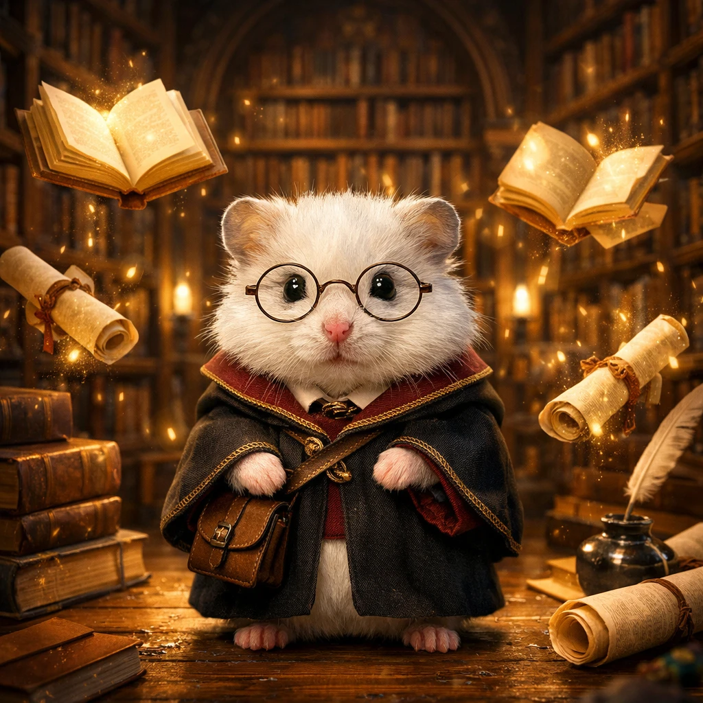 Питомец — Древний Библиотекарь — GPT Image 1.5 промт