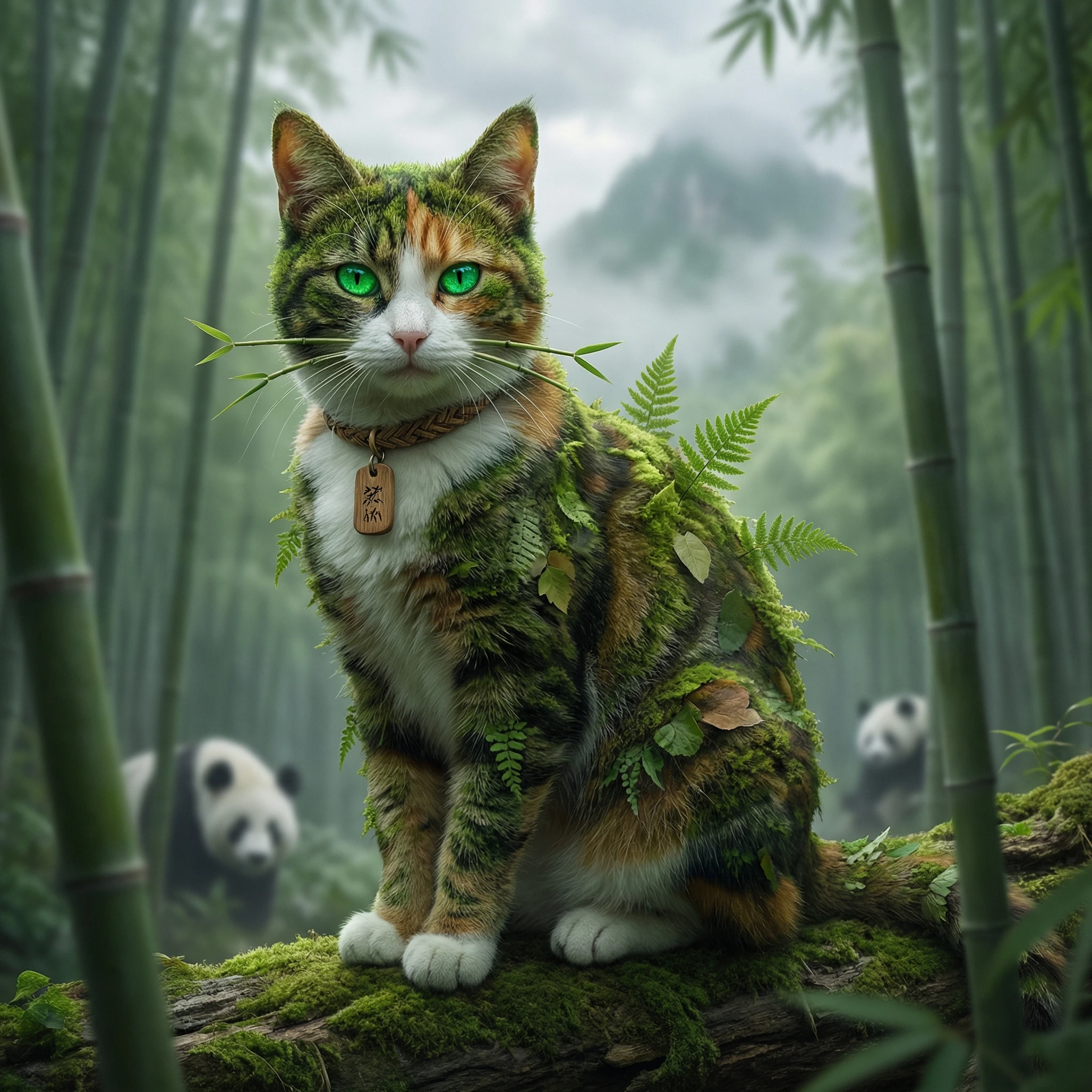 Питомец — Дух бамбукового леса — Nano Banana Pro промт