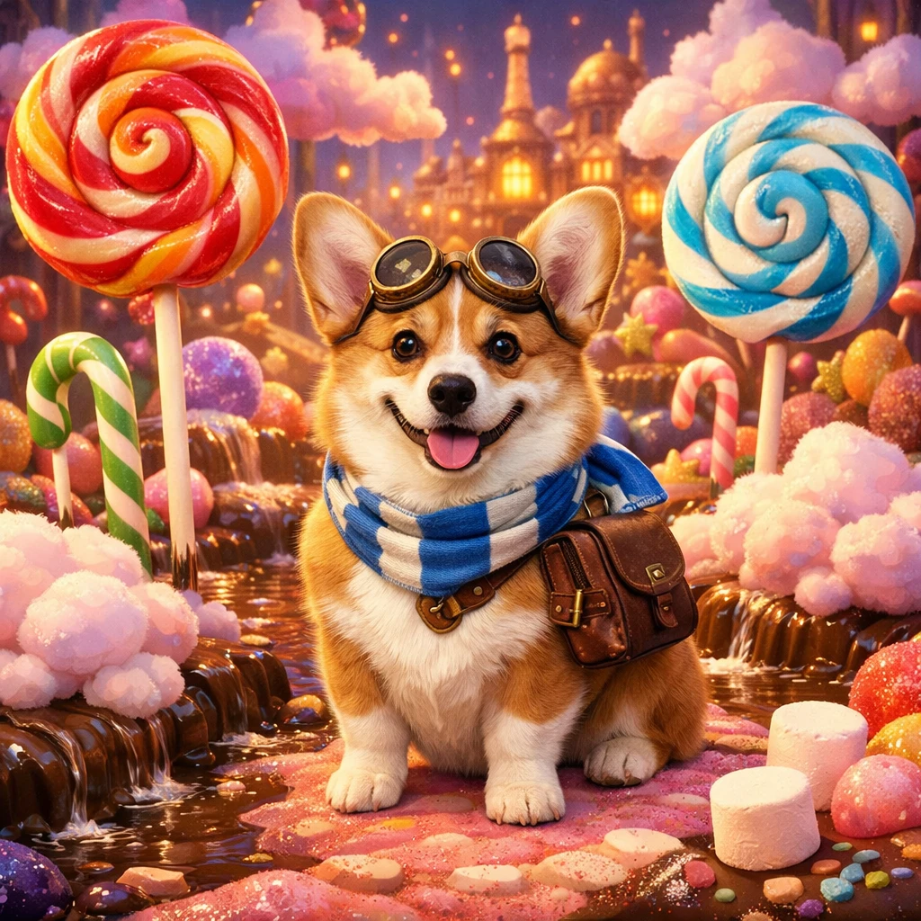 Питомец в мире шоколадной фабрики — GPT Image 1.5 промт