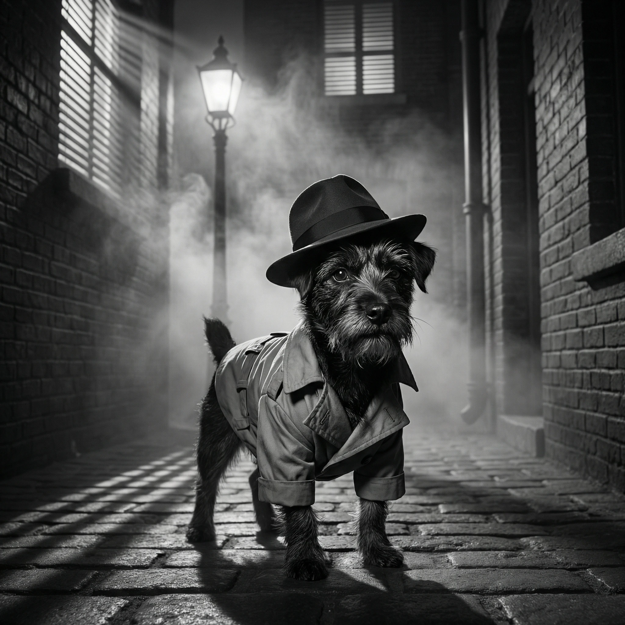 Питомец в роли Детектива из 40-х — Nano Banana Pro промт