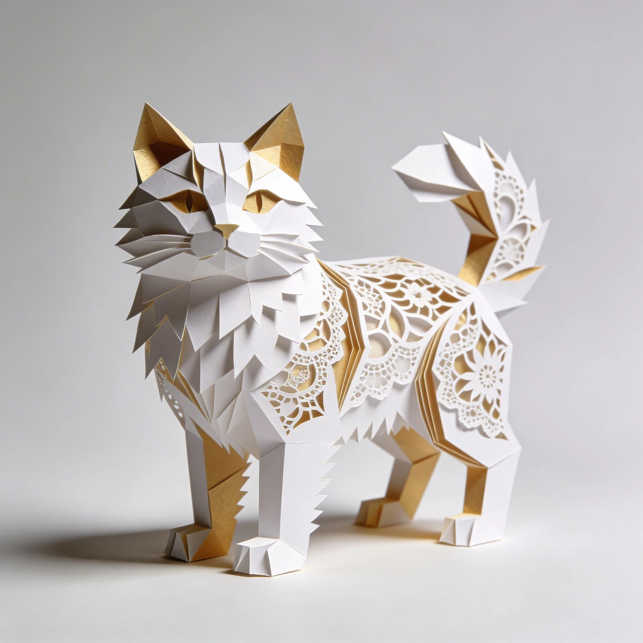 Питомец в стиле бумажного искусства Киригами — Seedream 4.5 промт