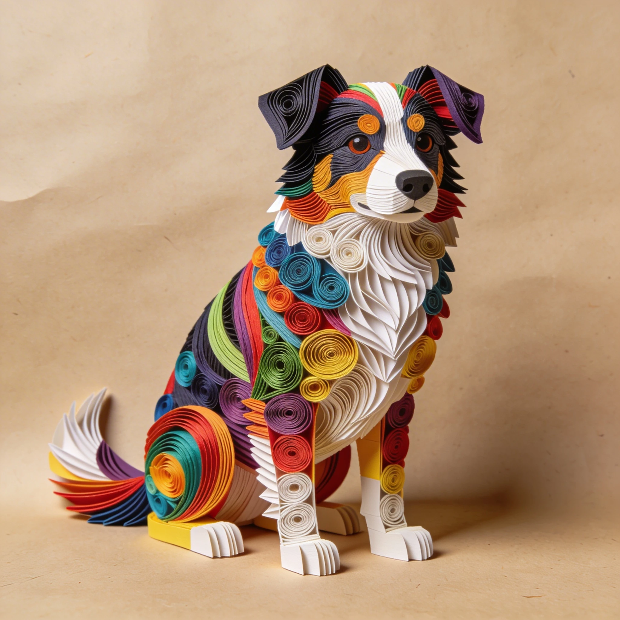 Питомец в стиле бумажного искусства Ковири — Seedream 4.5 промт