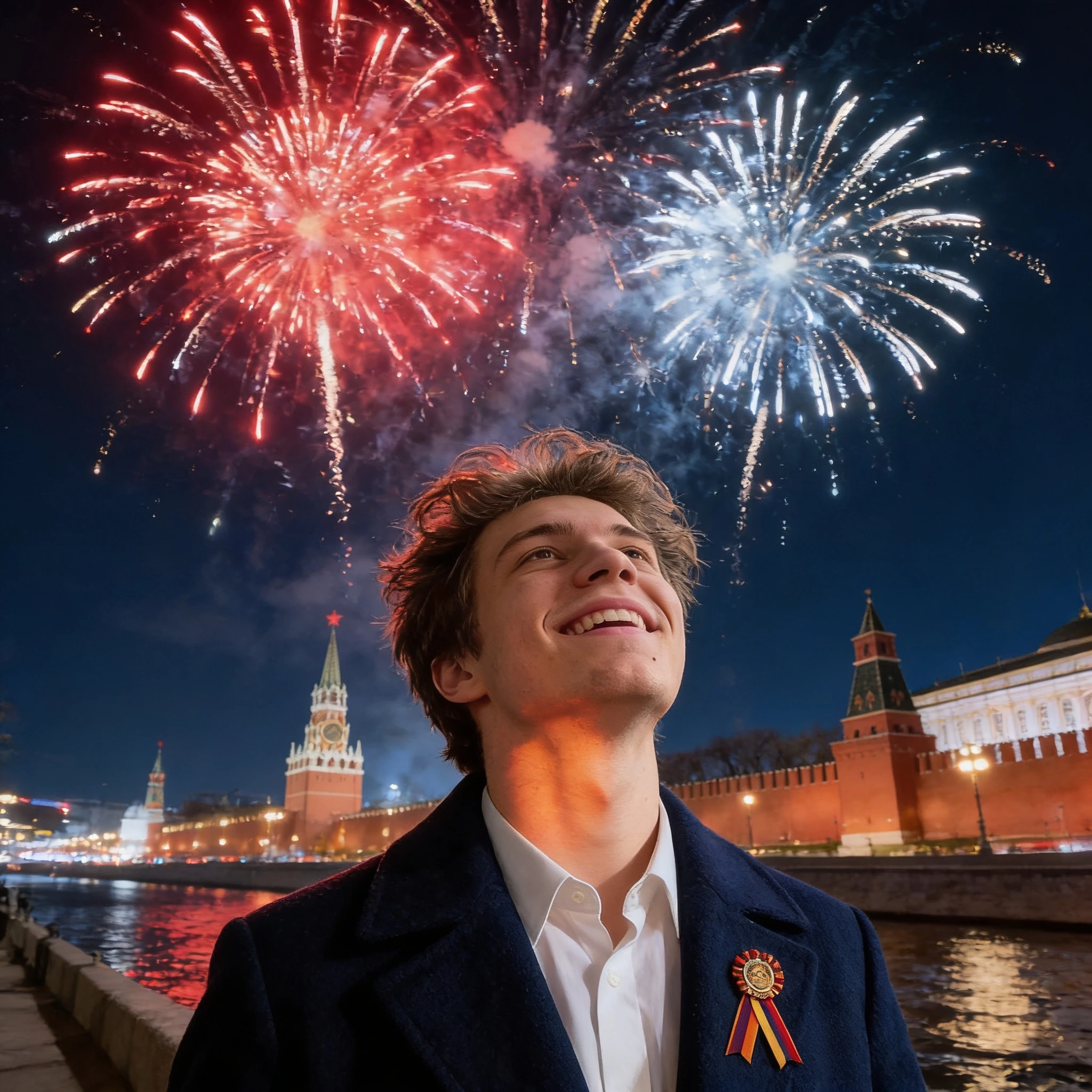 Плакат: Герой праздничного вечера — Seedream 4.5 промт