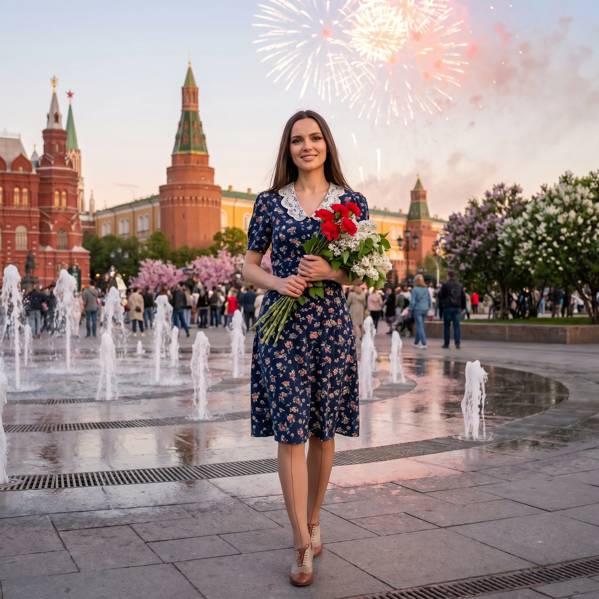 Победная весна в Москве — Nano Banana Pro промт