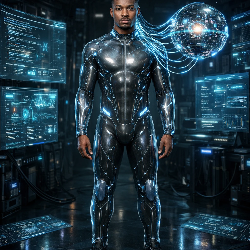 Пользователь футуристических нейро-интерфейсов — GPT Image 1.5 промт