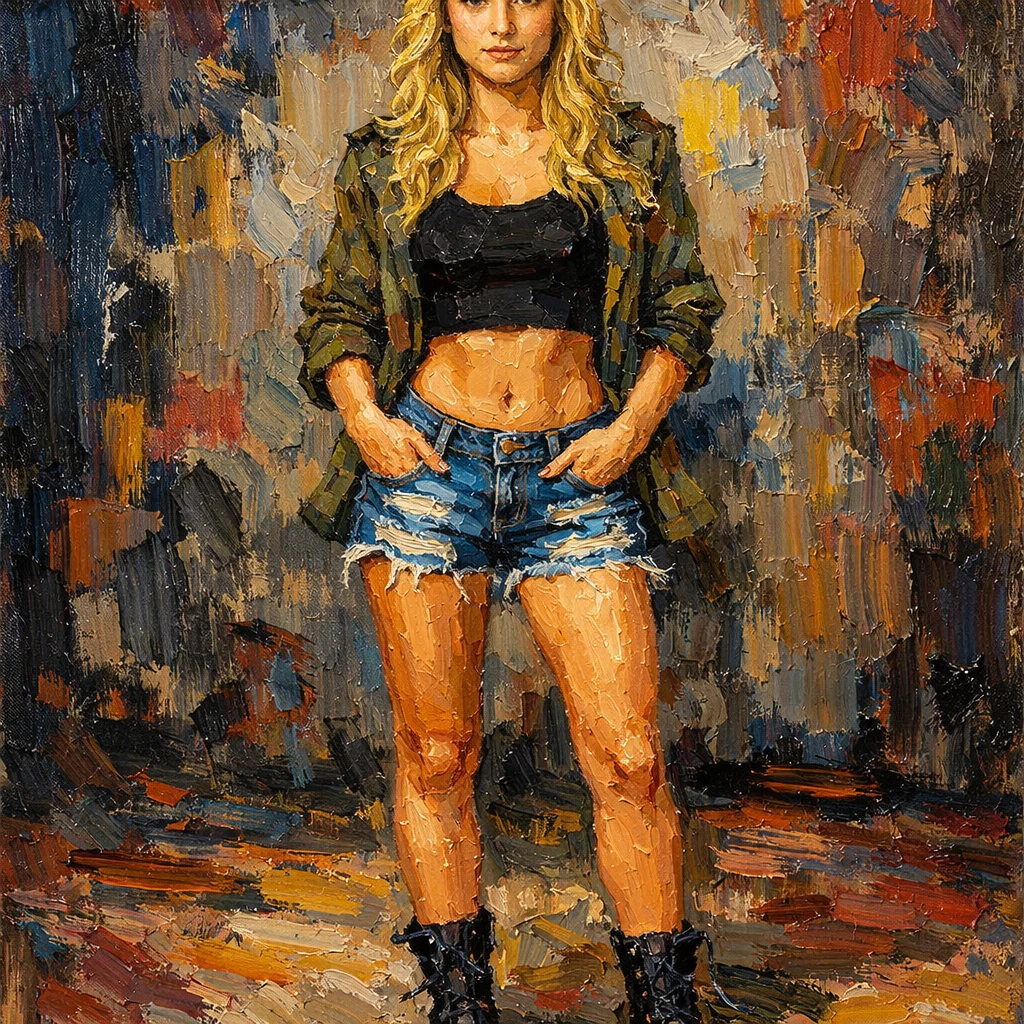 Портрет в стиле картин мастихином — GPT Image 1.5 промт