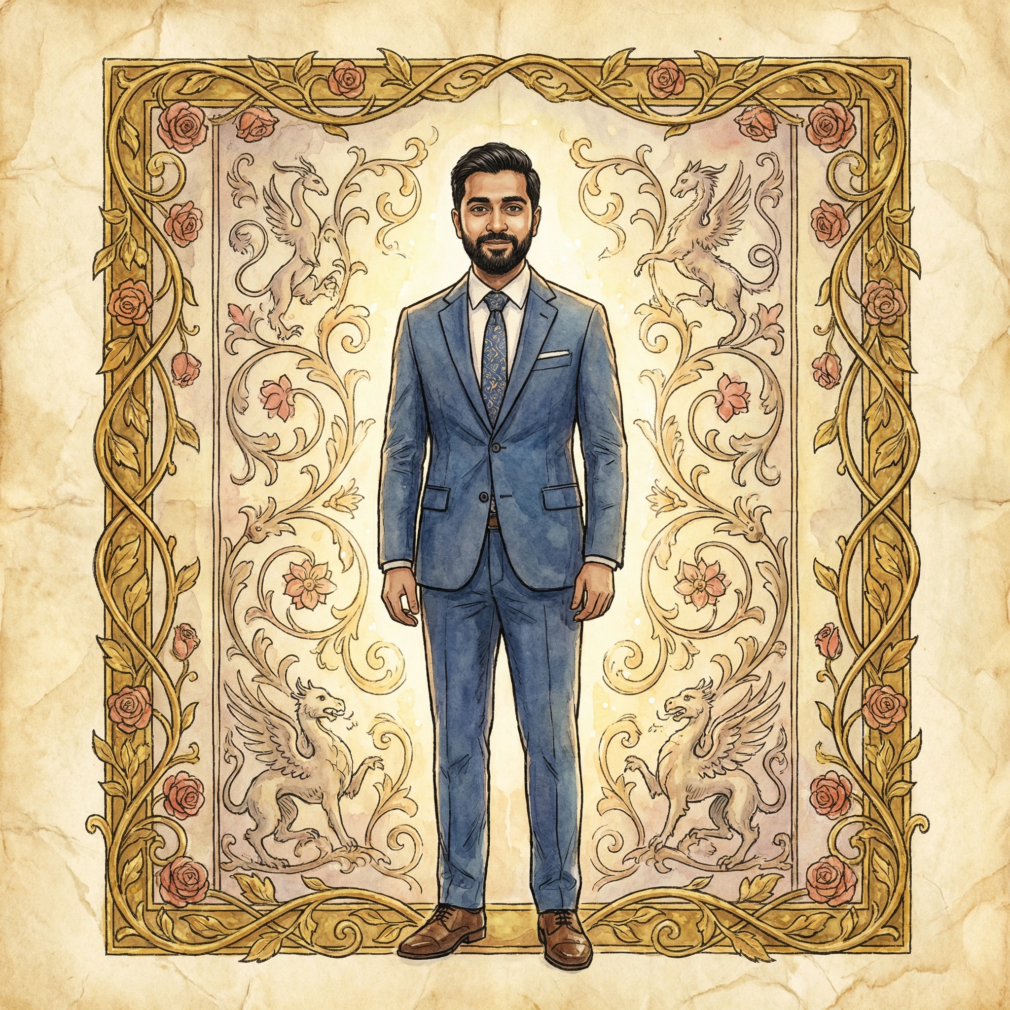 Портрет в стиле Книжной Иллюстрации — Nano Banana Pro промт