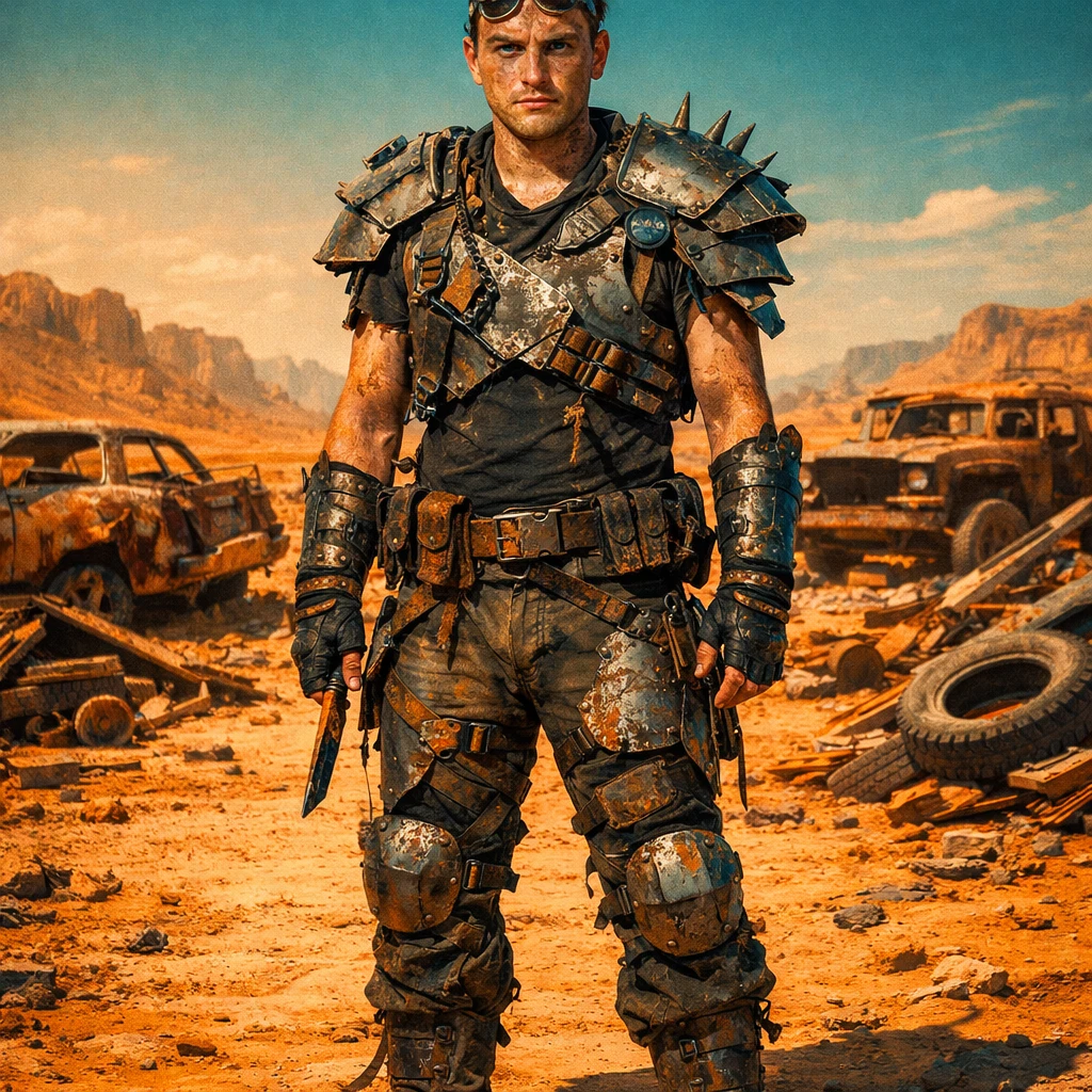 Постер фильма 'Безумный Макс' — GPT Image 1.5 промт