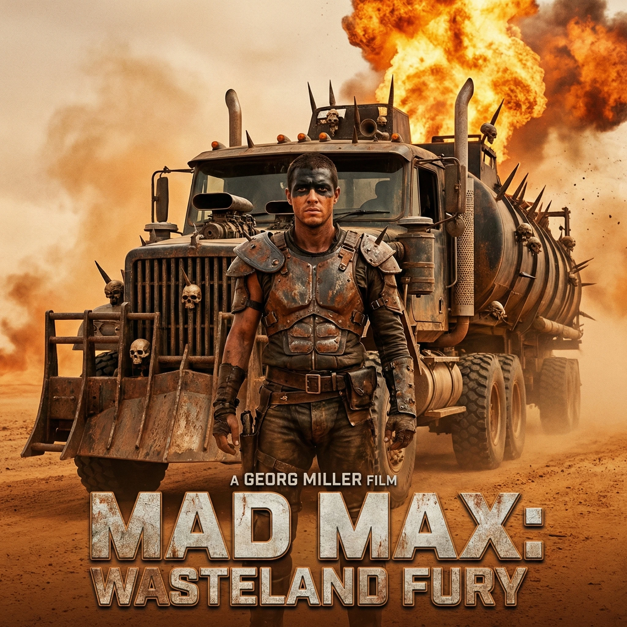 Постер фильма «Безумный Макс» — Nano Banana Pro промт