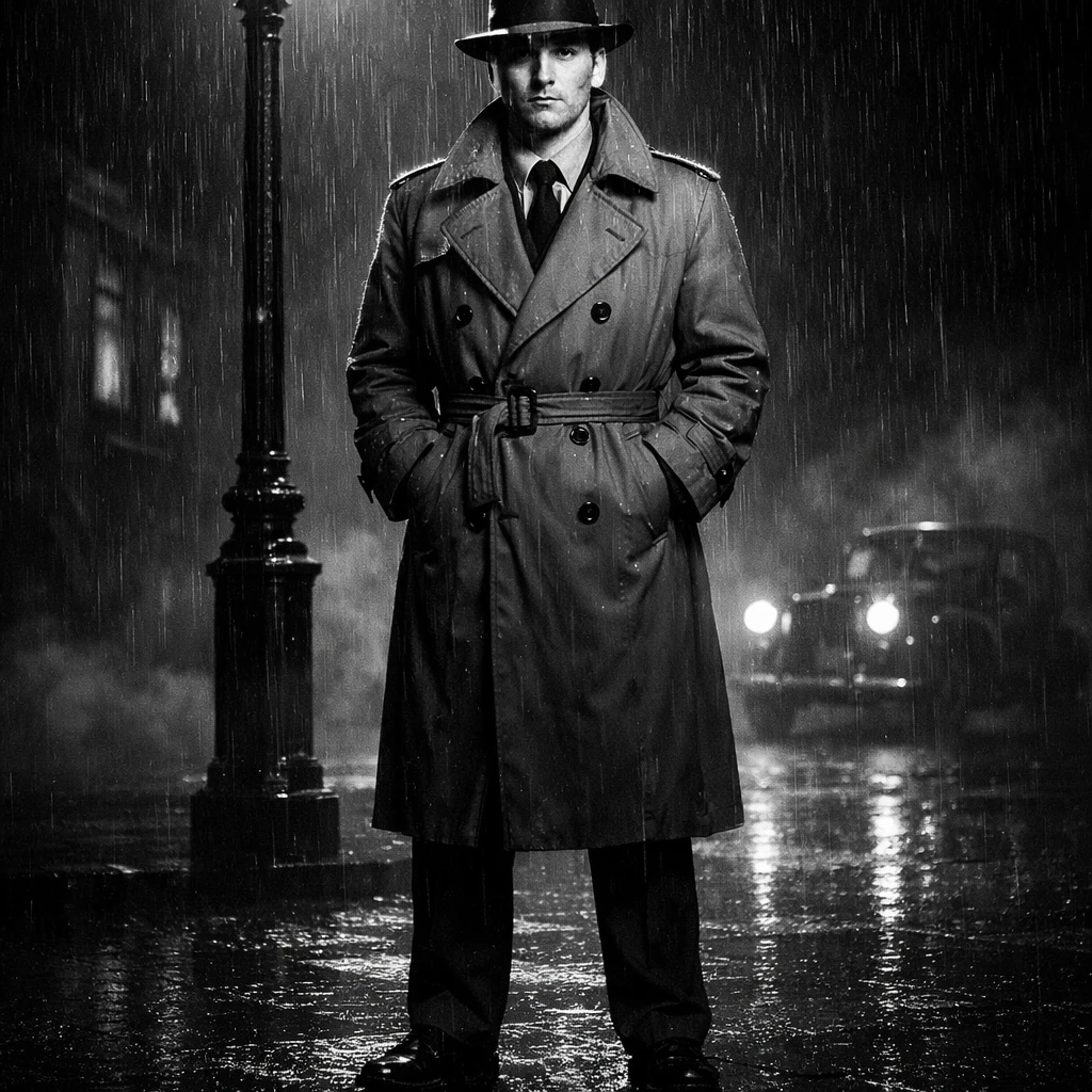 Постер фильма в стиле Нуар — GPT Image 1.5 промт