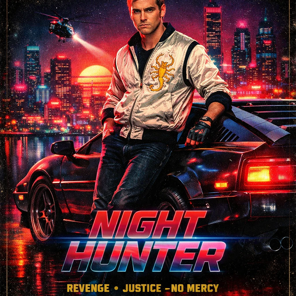 Постер к фильму «Драйв» (1980е) — GPT Image 1.5 промт