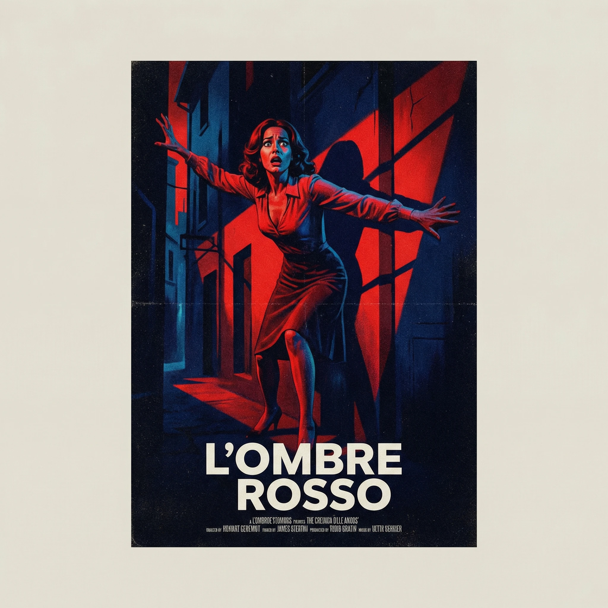 Постер хоррора в стиле «Суспирии» — Nano Banana Pro промт