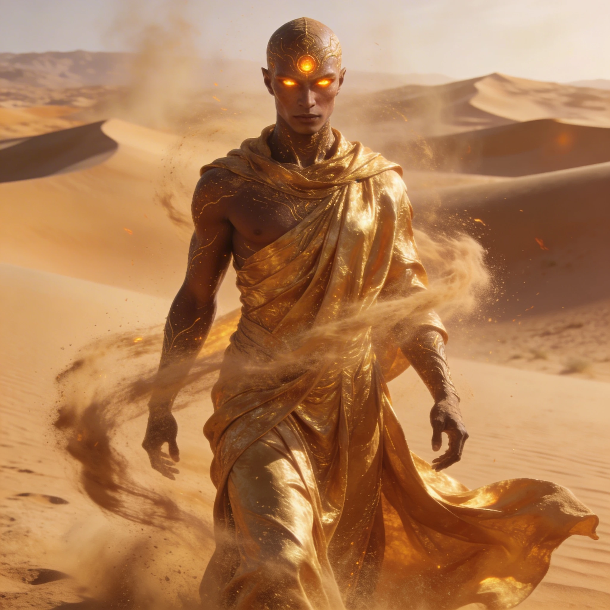 Повелитель стихии песка — Seedream 4.5 промт