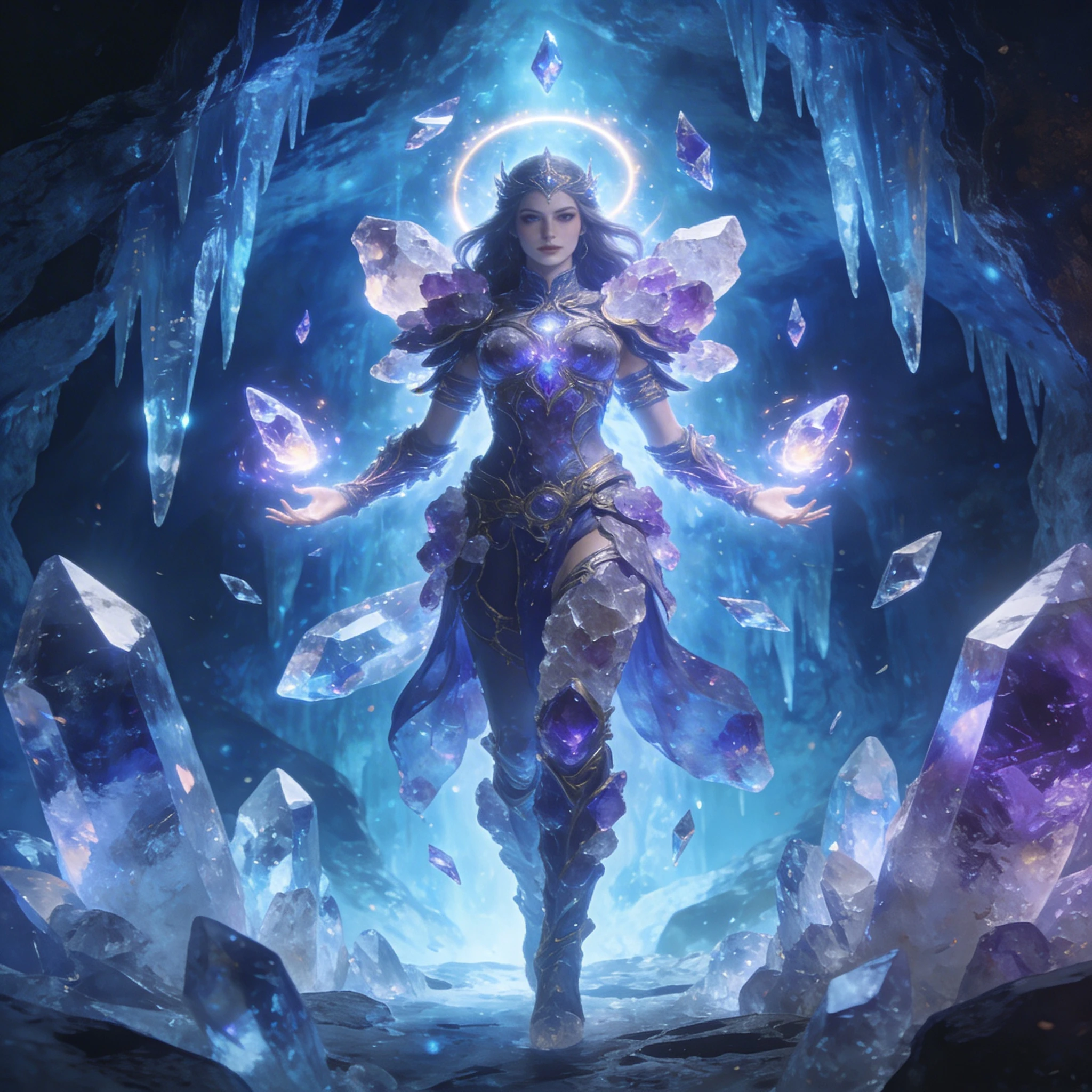 Повелительница Кристальных Пещер — Seedream 4.5 промт