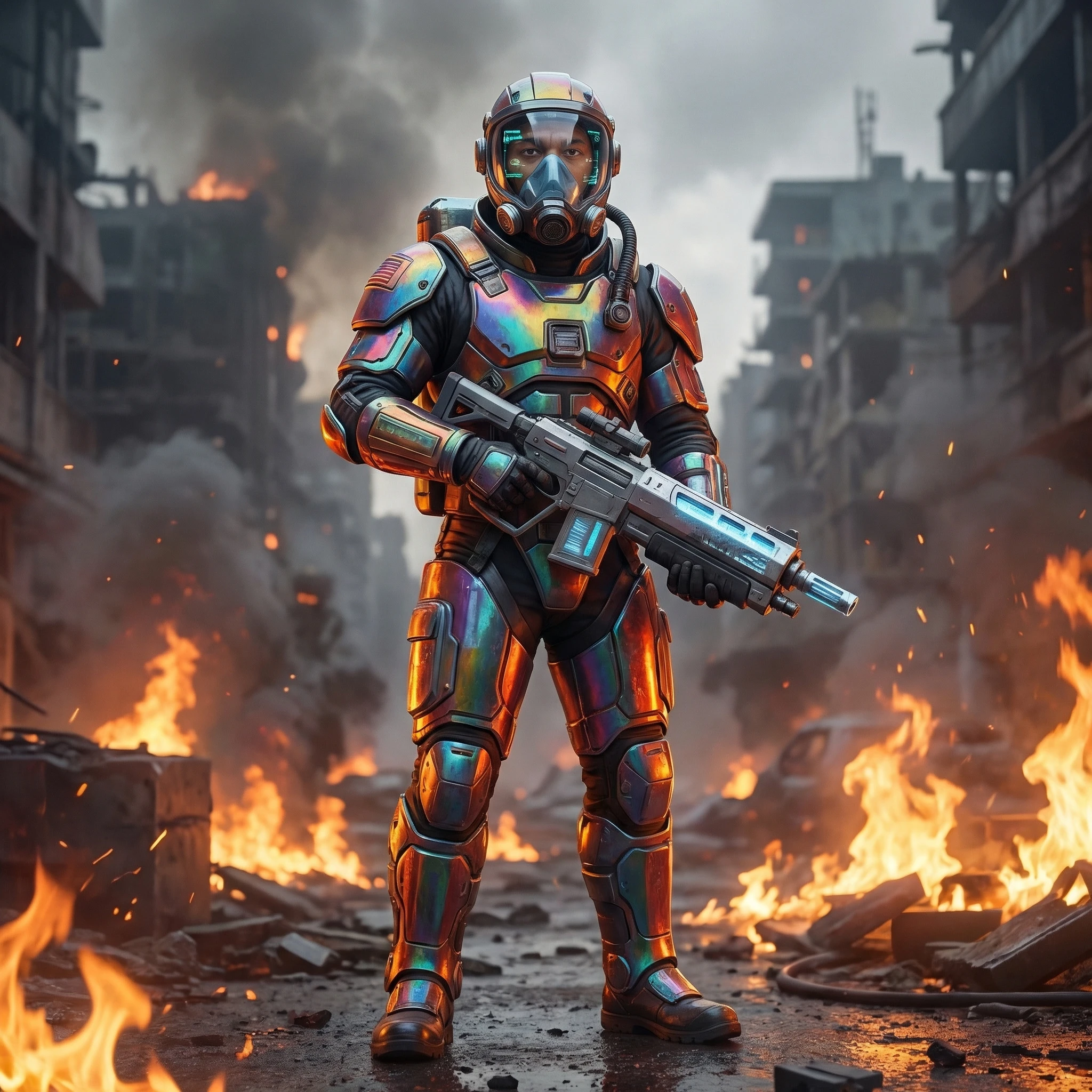 Пожарный из будущего — Nano Banana Pro промт