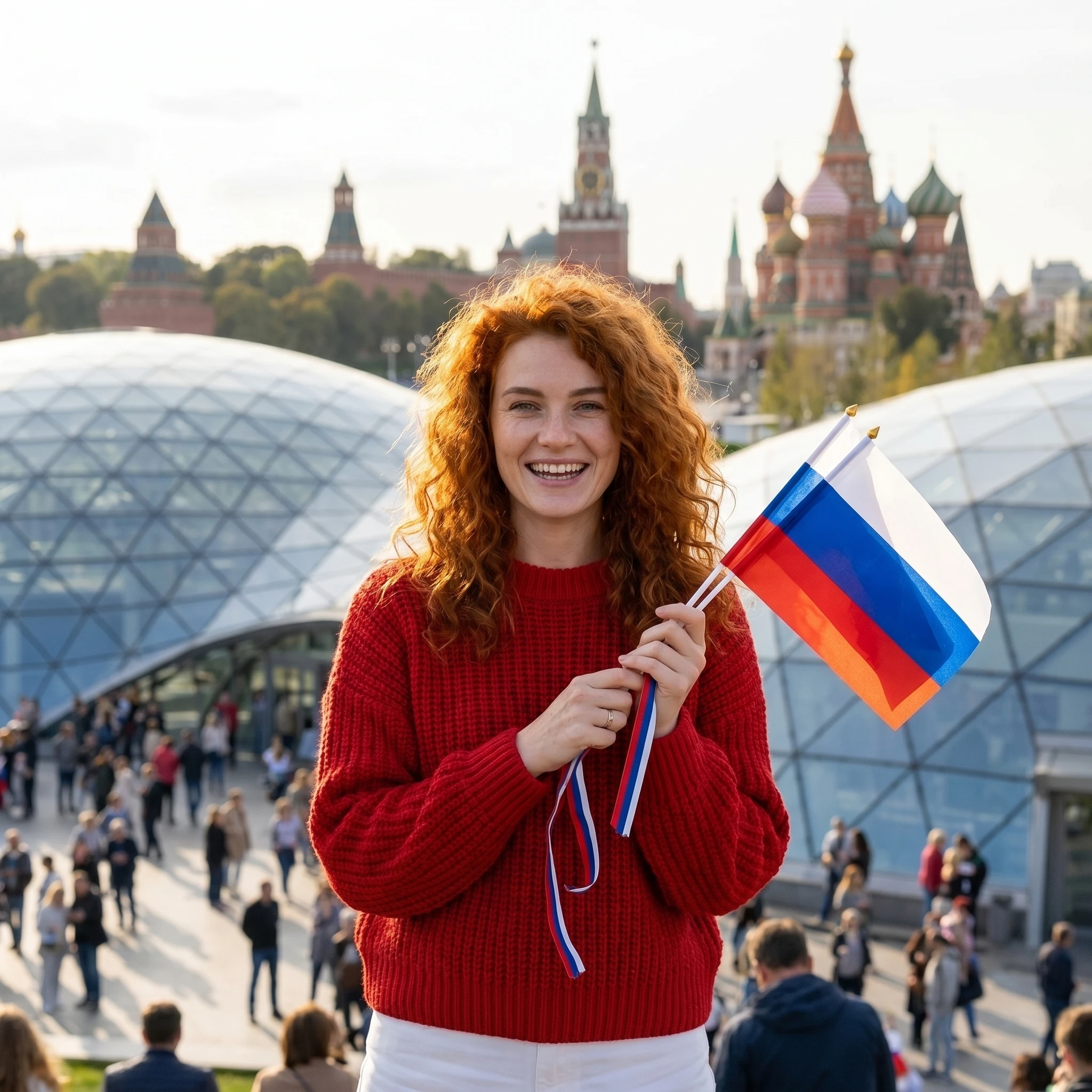 Праздничная Москва: Триколор — Nano Banana Pro промт