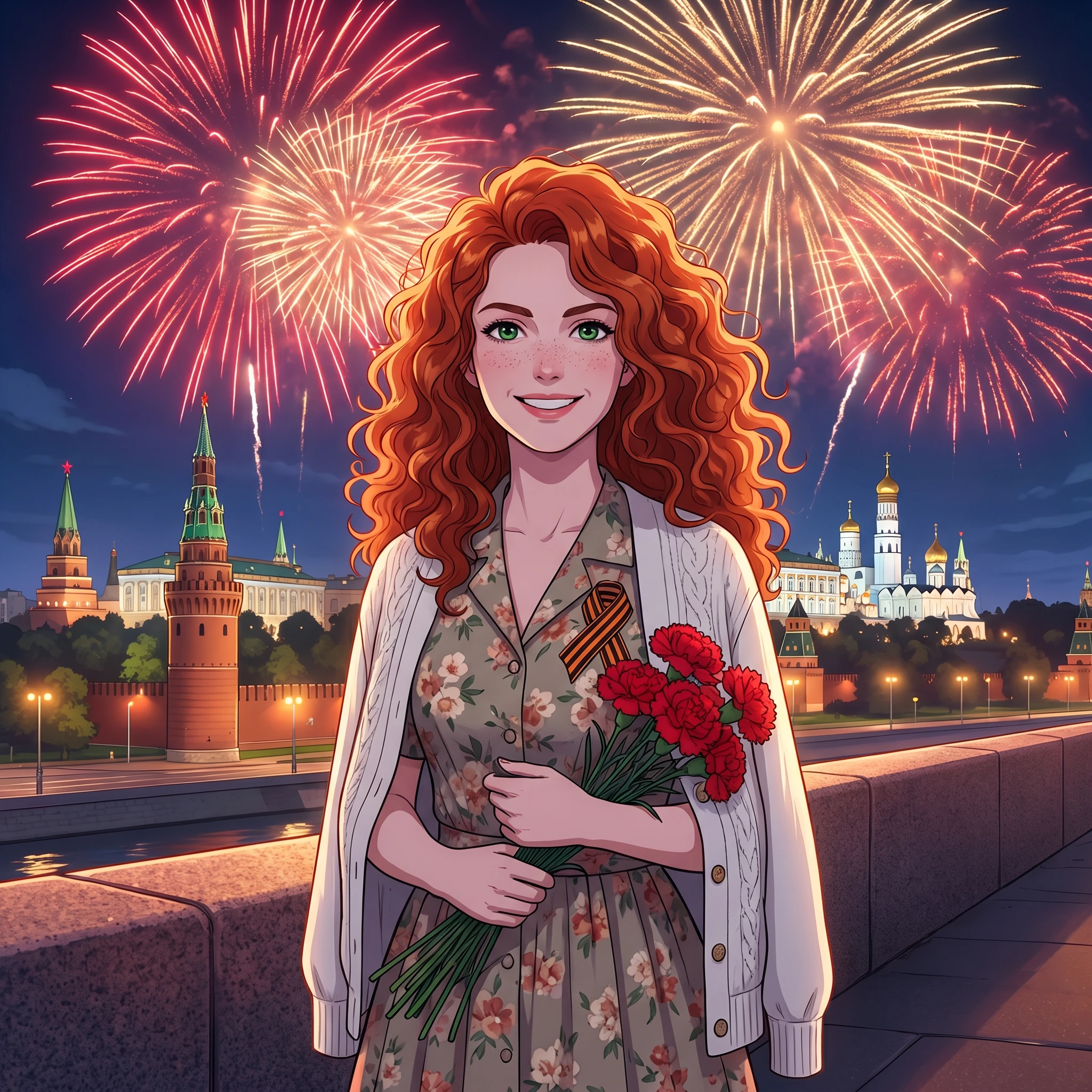 Праздничный салют Победы — Nano Banana Pro промт