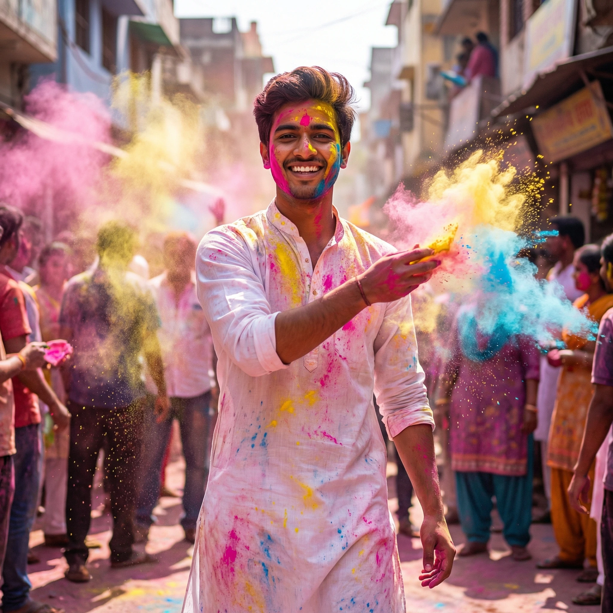 Праздник Холи в Индии — Nano Banana Pro промт