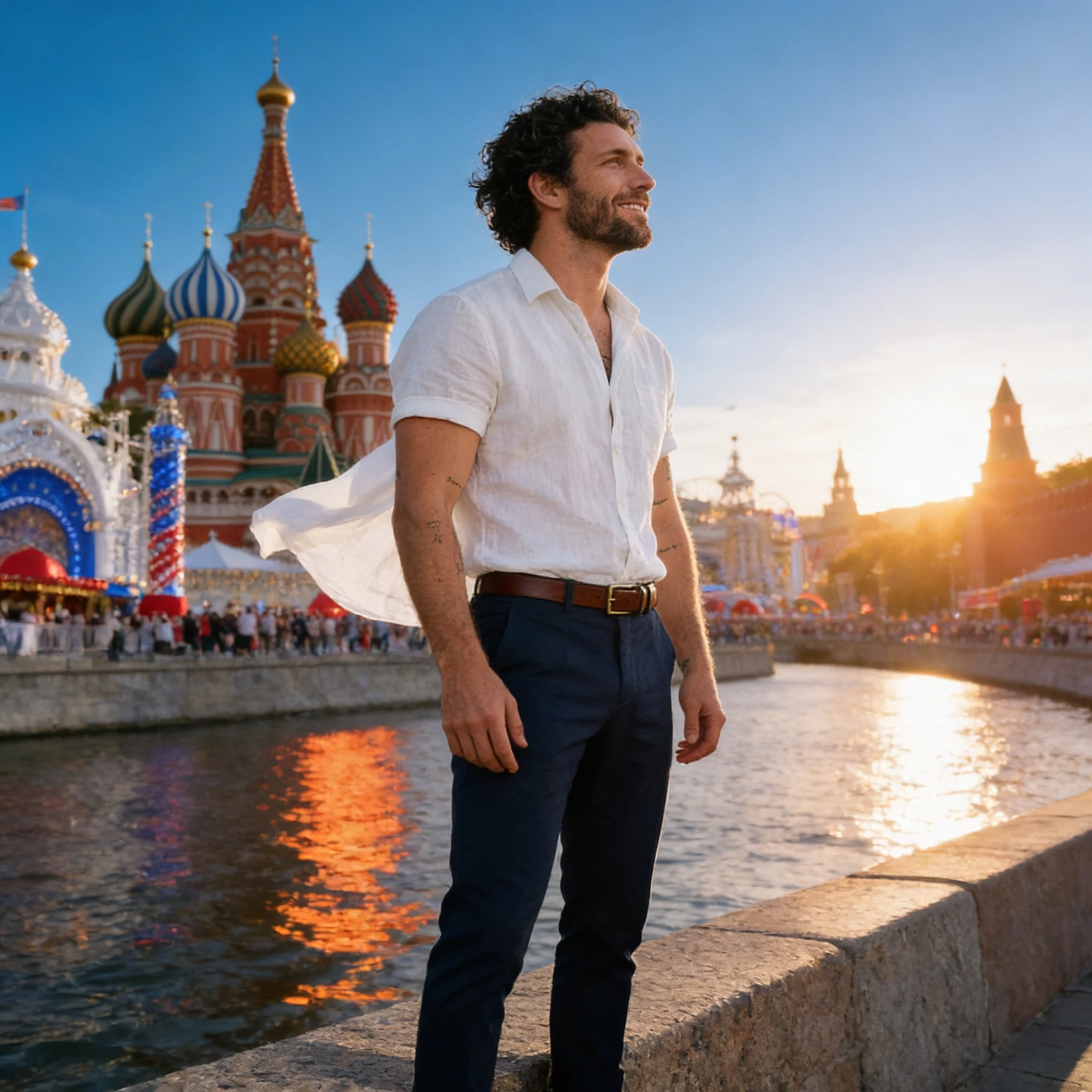 Праздник на набережной: День России — Seedream 4.5 промт