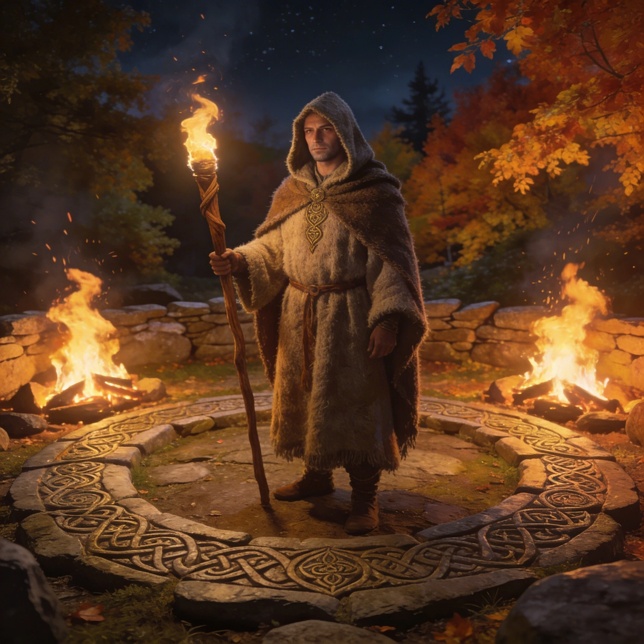 Праздник Самайн в древней Ирландии — Seedream 4.5 промт