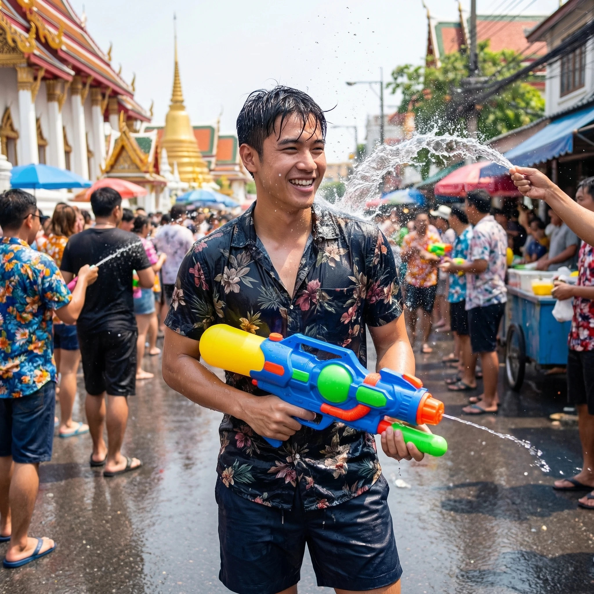 Праздник Сонгкран: Фестиваль воды — Nano Banana Pro промт