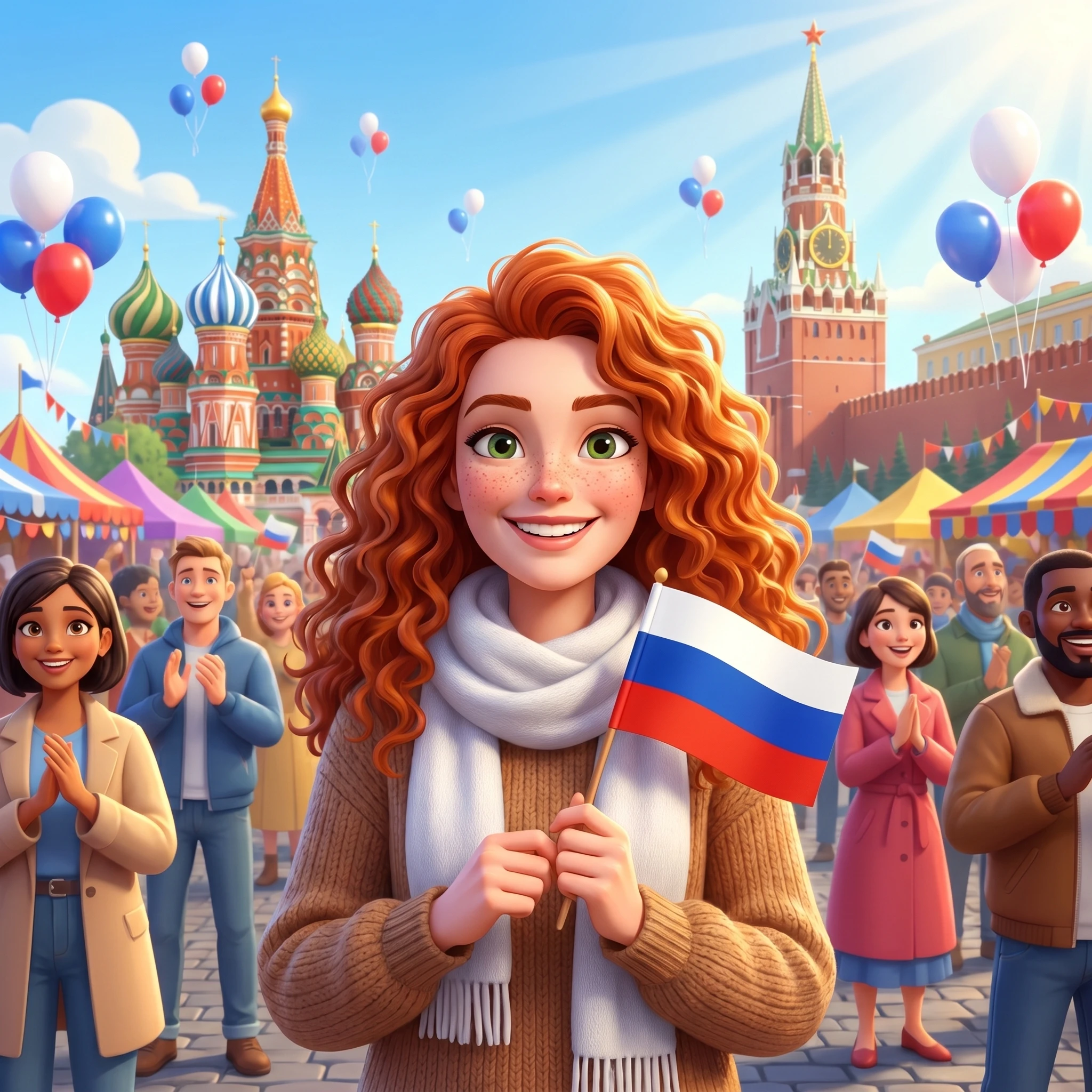 Праздник в сердце Москвы — Nano Banana Pro промт