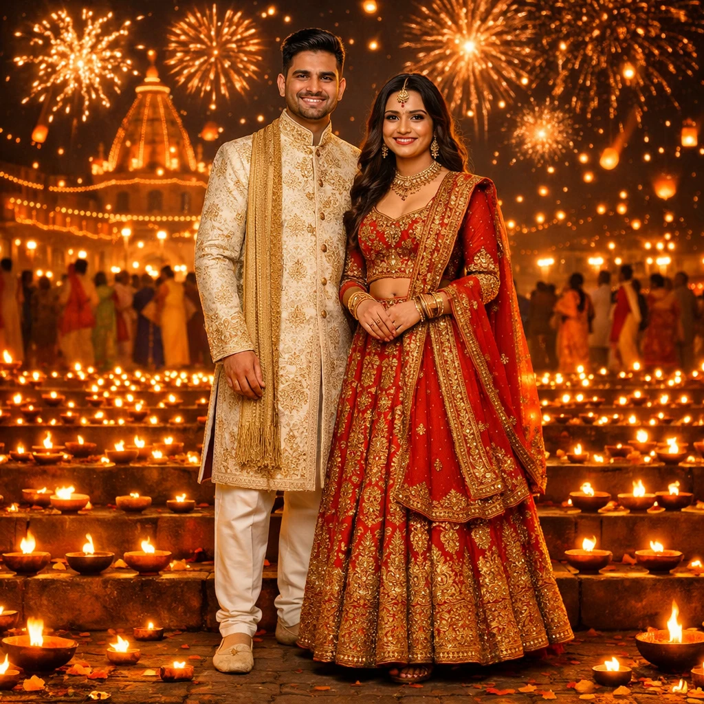 Празднование Дивали в Индии — GPT Image 1.5 промт