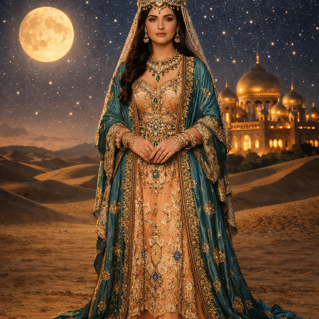 Принцесса в стиле «Тысяча и одна ночь» — GPT Image 1.5 промт
