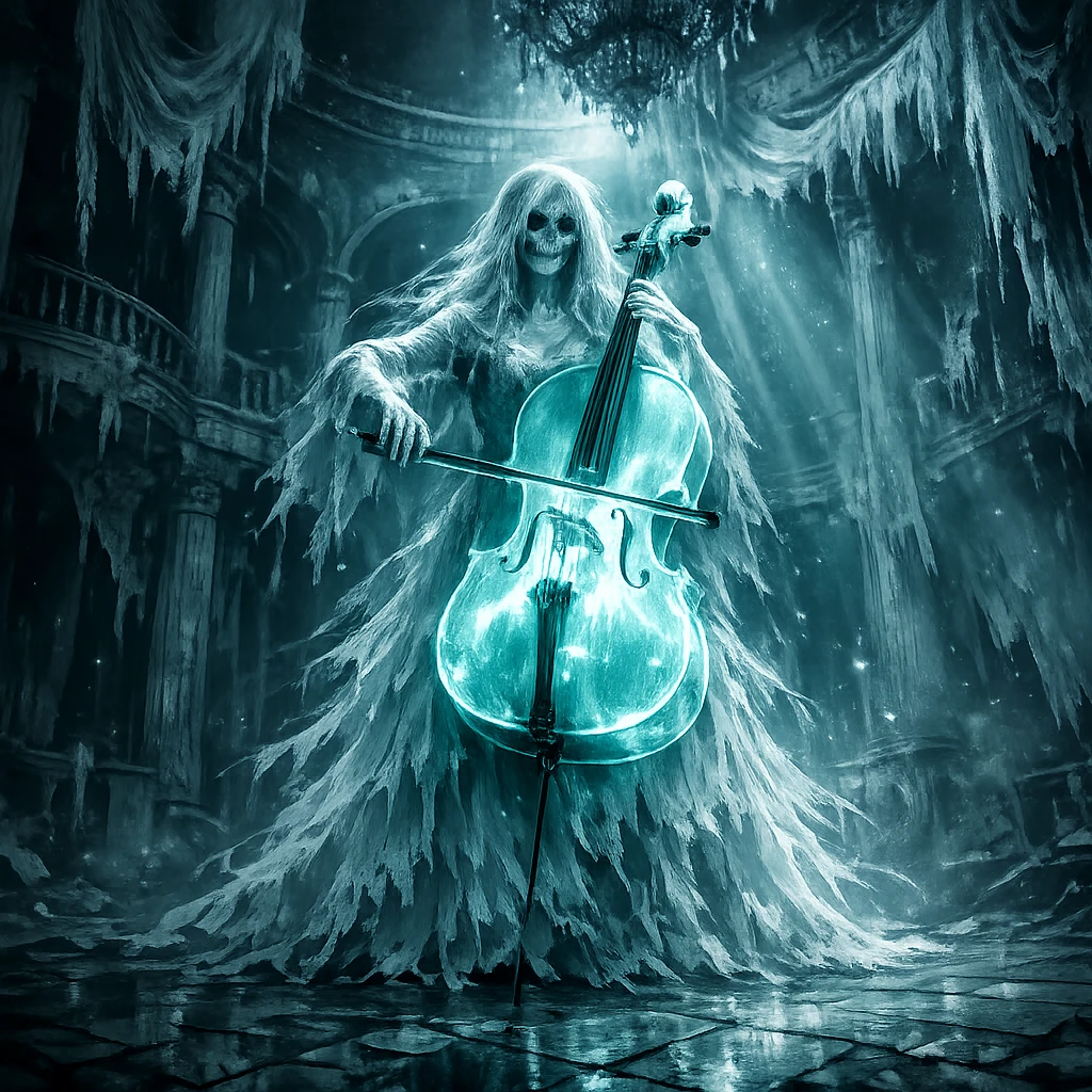 Призрачный виолончелист — GPT Image 1.5 промт