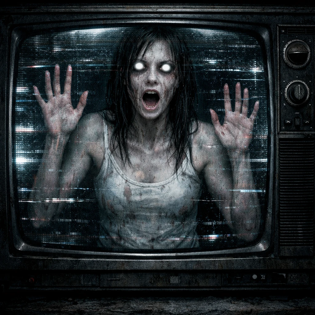 Призрак из старого телевизора — GPT Image 1.5 промт