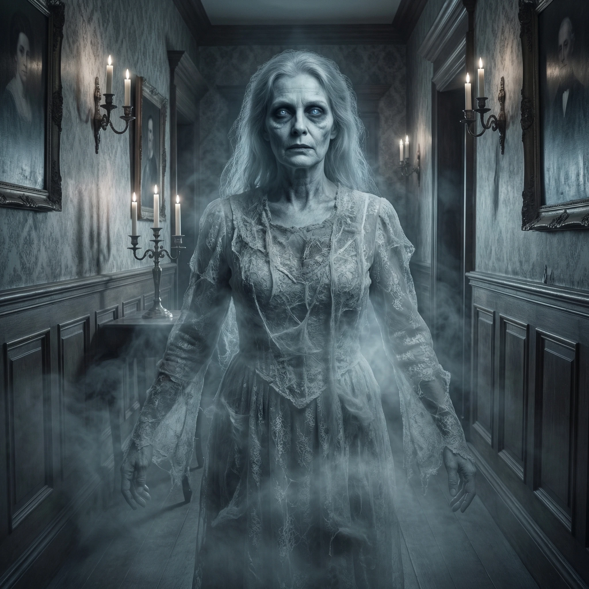 Призрак викторианского особняка — Nano Banana Pro промт