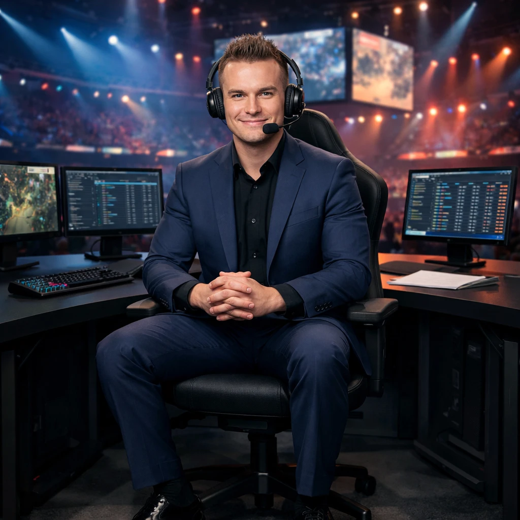Профессиональный киберспортивный комментатор — GPT Image 1.5 промт